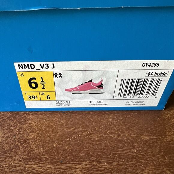 Adidas NMD V3 Beam Pink White Running Shoes Sneakers Youth 6.5 Women's 7.5 - Picture 8 of 16